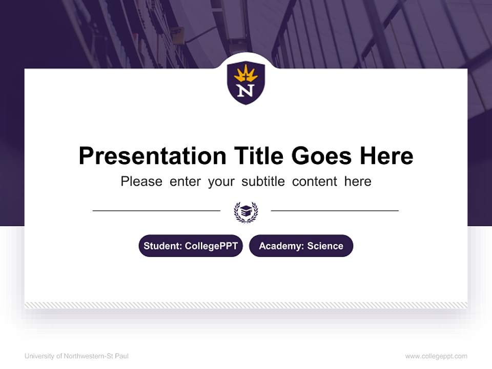 University of Northwestern-St Paul National Scholarship Defense PPT Template4:3 ratio PPT effect preview image4