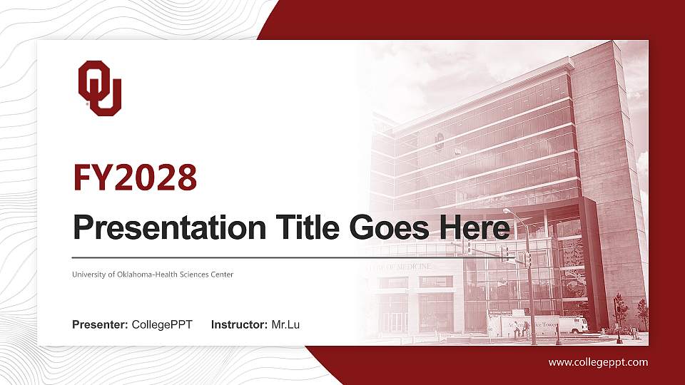 University of Oklahoma-Health Sciences Center Academic Presentation/Research Findings Report PPT Template16:9 ratio PPT effect preview image