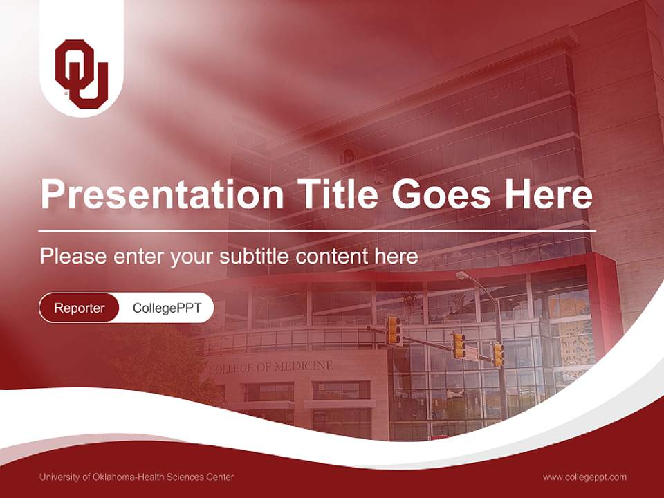 University of Oklahoma-Health Sciences Center Lecture Sharing and Networking Event PPT Template4:3 ratio PPT effect preview image4