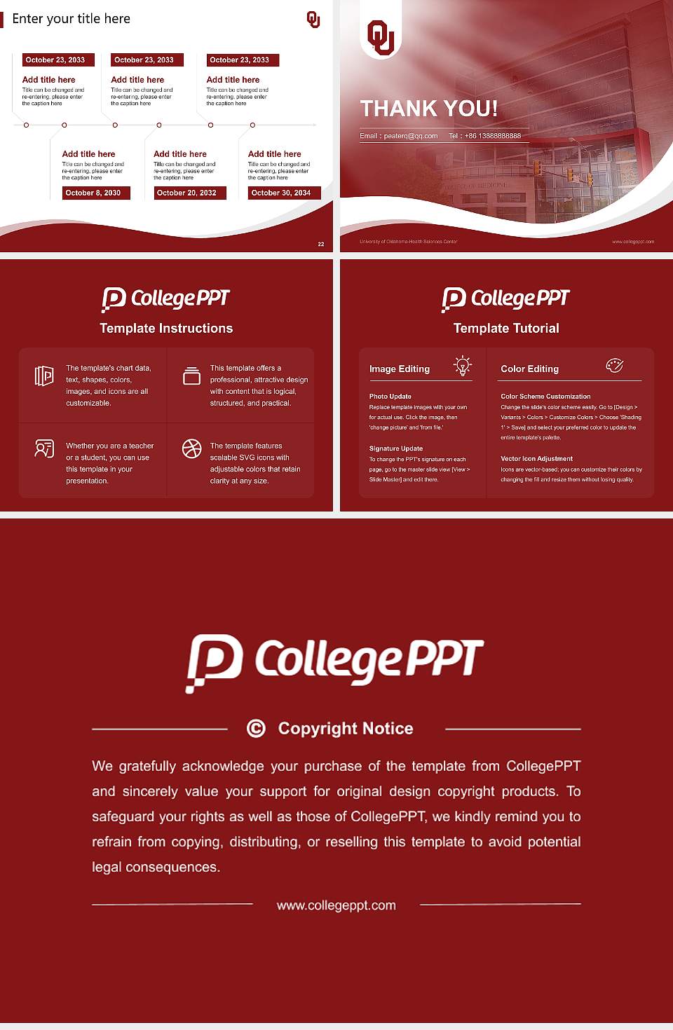University of Oklahoma-Health Sciences Center Lecture Sharing and Networking Event PPT Template4:3 ratio PPT effect preview image4