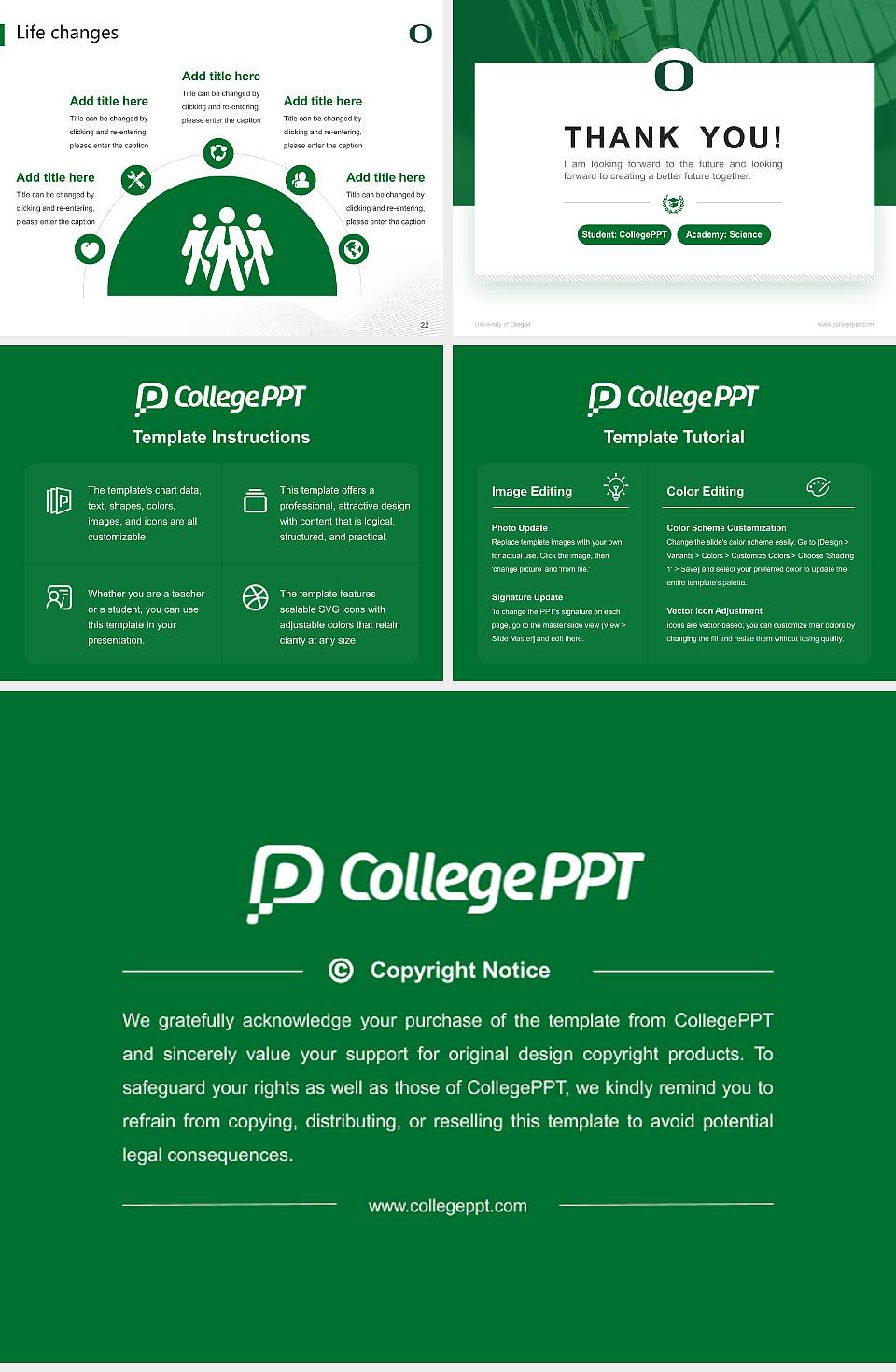 University of Oregon National Scholarship Defense PPT Template4:3 ratio PPT effect preview image4