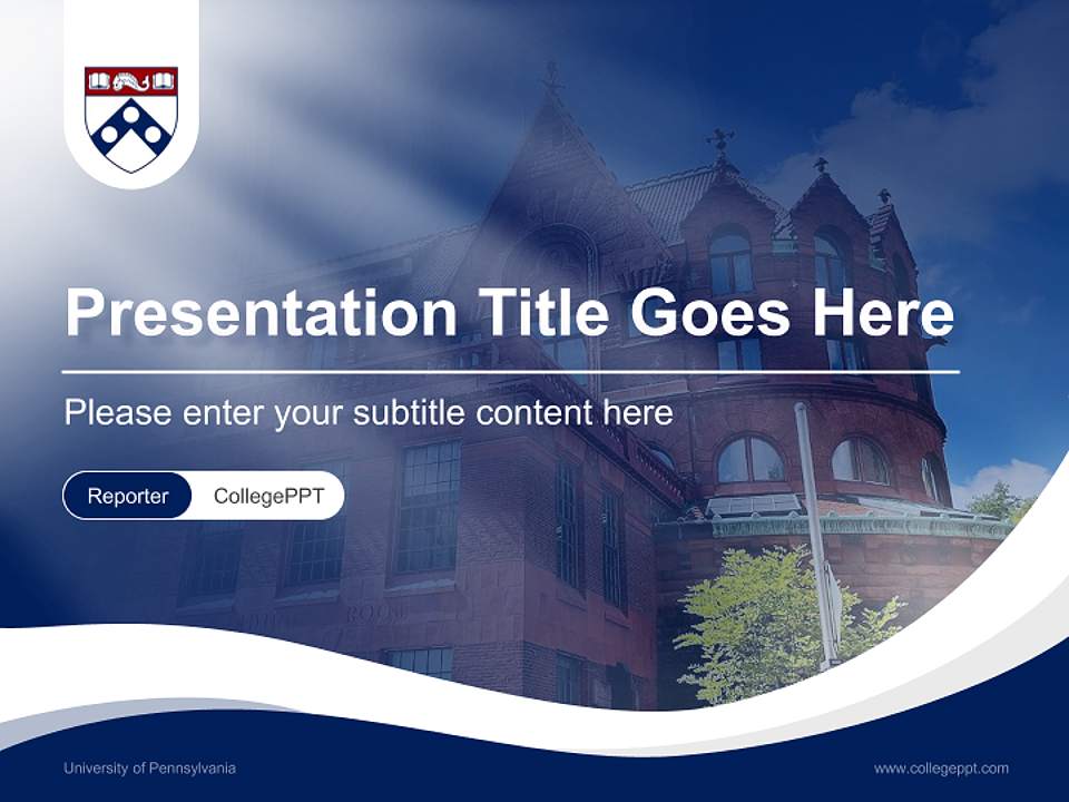 University of Pennsylvania Lecture Sharing and Networking Event PPT Template4:3 ratio PPT effect preview image4