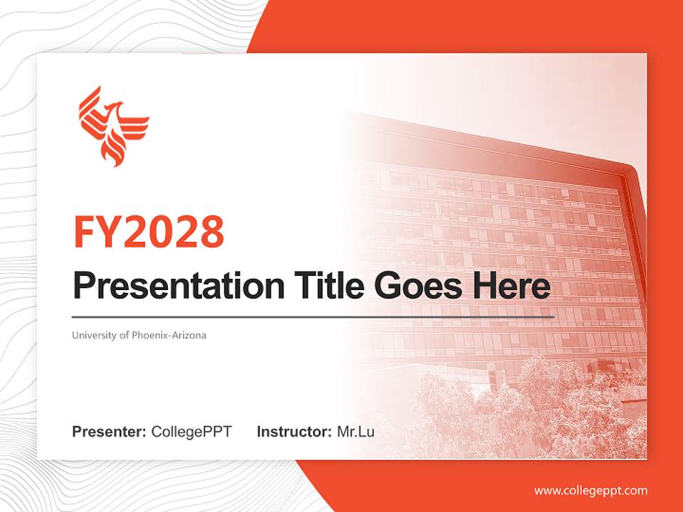 University of Phoenix-Arizona Academic Presentation/Research Findings Report PPT Template4:3 ratio PPT effect preview image5