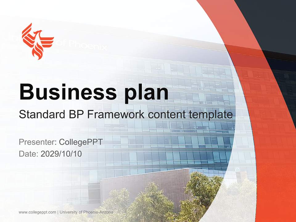 University of Phoenix-Arizona Competition/Entrepreneurship Contest PPT Template4:3 ratio PPT effect preview image9