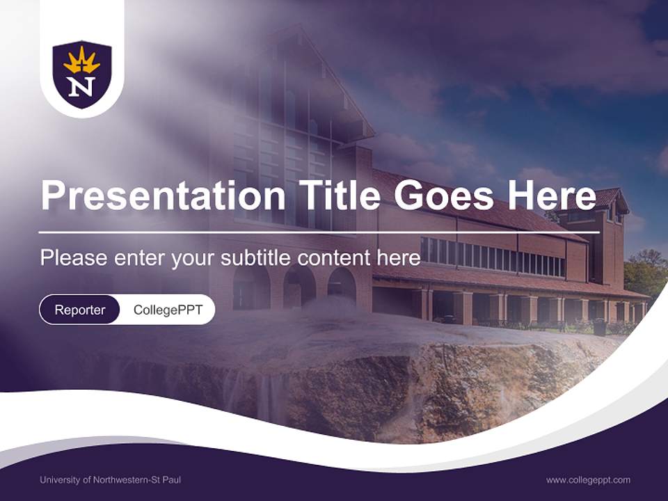 University of Northwestern-St Paul Lecture Sharing and Networking Event PPT Template4:3 ratio PPT effect preview image4