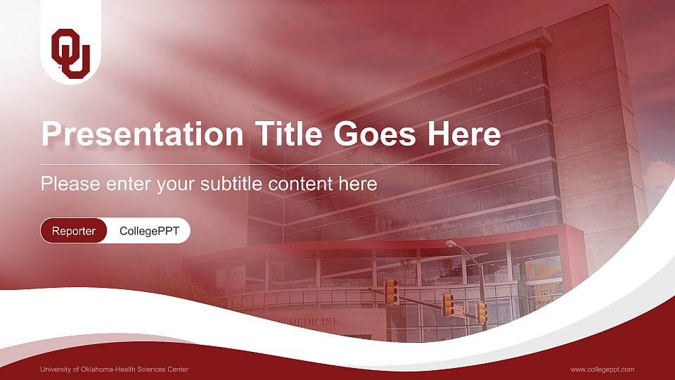 University of Oklahoma-Health Sciences Center Lecture Sharing and Networking Event PPT Template16:9 ratio PPT effect preview image