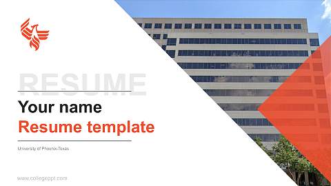 University of Phoenix-Texas Resume PPT Template