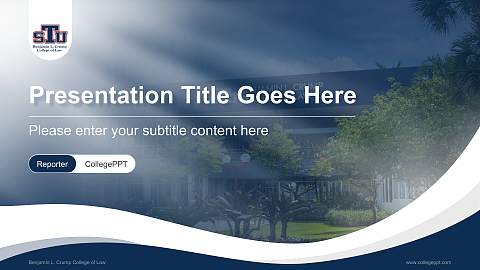 Benjamin L. Crump College of Law Lecture Sharing and Networking Event PPT Template