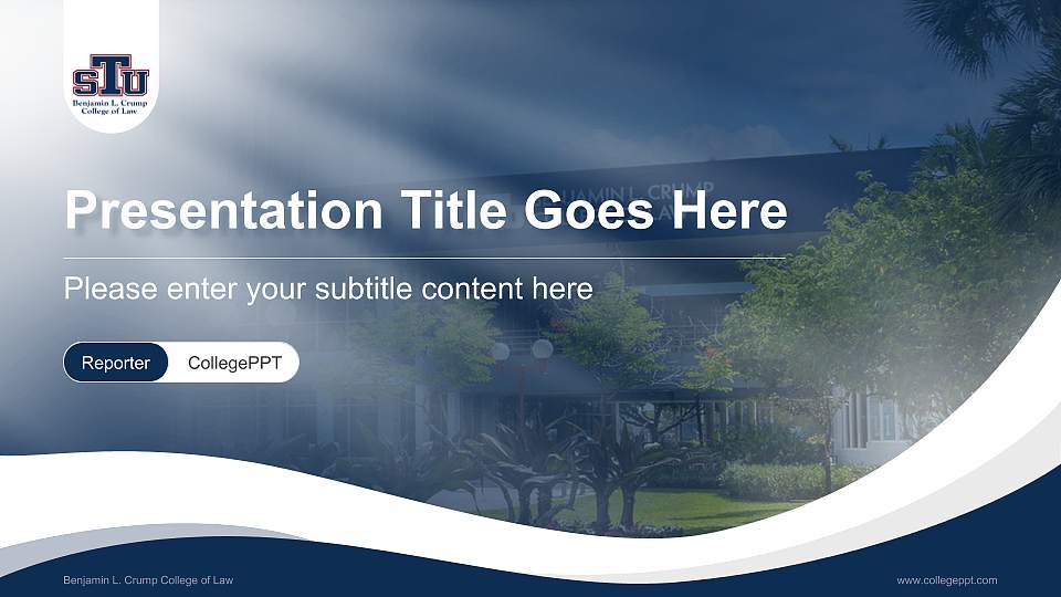 Benjamin L. Crump College of Law Lecture Sharing and Networking Event PPT Template16:9 ratio PPT effect preview image