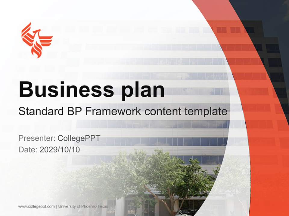 University of Phoenix-Texas Competition/Entrepreneurship Contest PPT Template4:3 ratio PPT effect preview image9