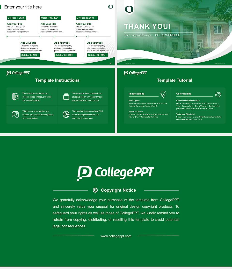 University of Oregon Lecture Sharing and Networking Event PPT Template16:9 ratio PPT effect preview image4