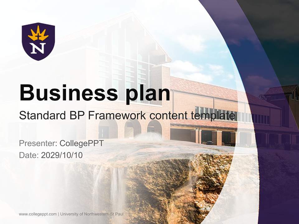 University of Northwestern-St Paul Competition/Entrepreneurship Contest PPT Template4:3 ratio PPT effect preview image9