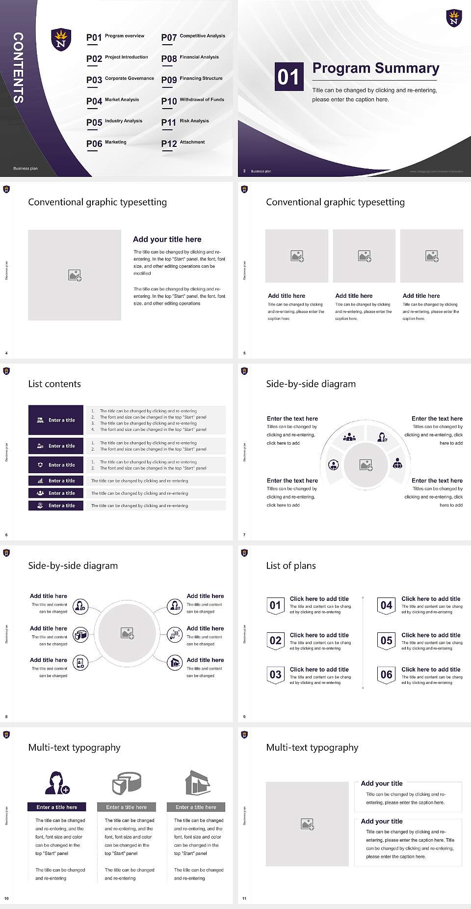 University of Northwestern-St Paul Competition/Entrepreneurship Contest PPT Template4:3 ratio PPT effect preview image2