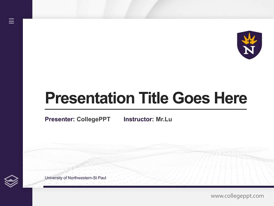 University of Northwestern-St Paul Thesis Proposal/Graduation Defense PPT Template4:3 ratio PPT effect preview image5
