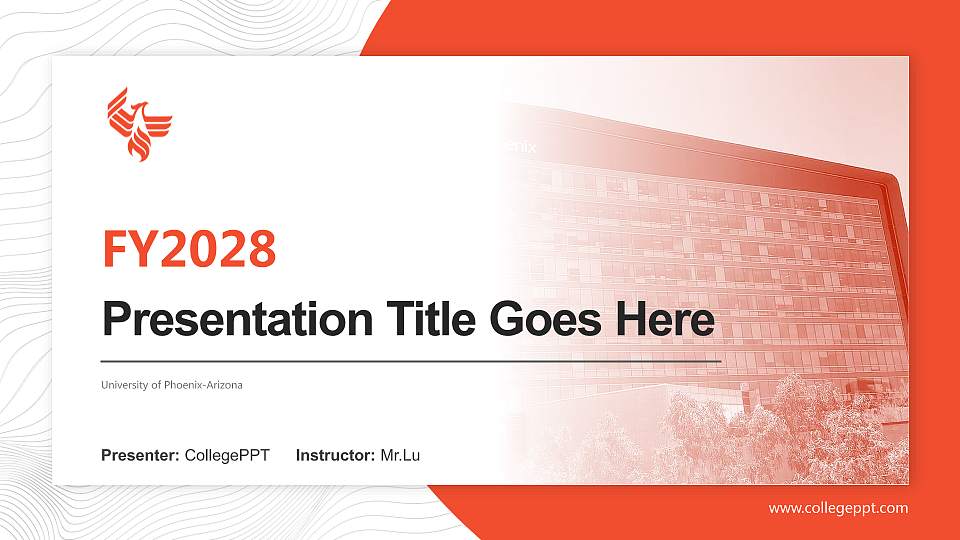 University of Phoenix-Arizona Academic Presentation/Research Findings Report PPT Template16:9 ratio PPT effect preview image