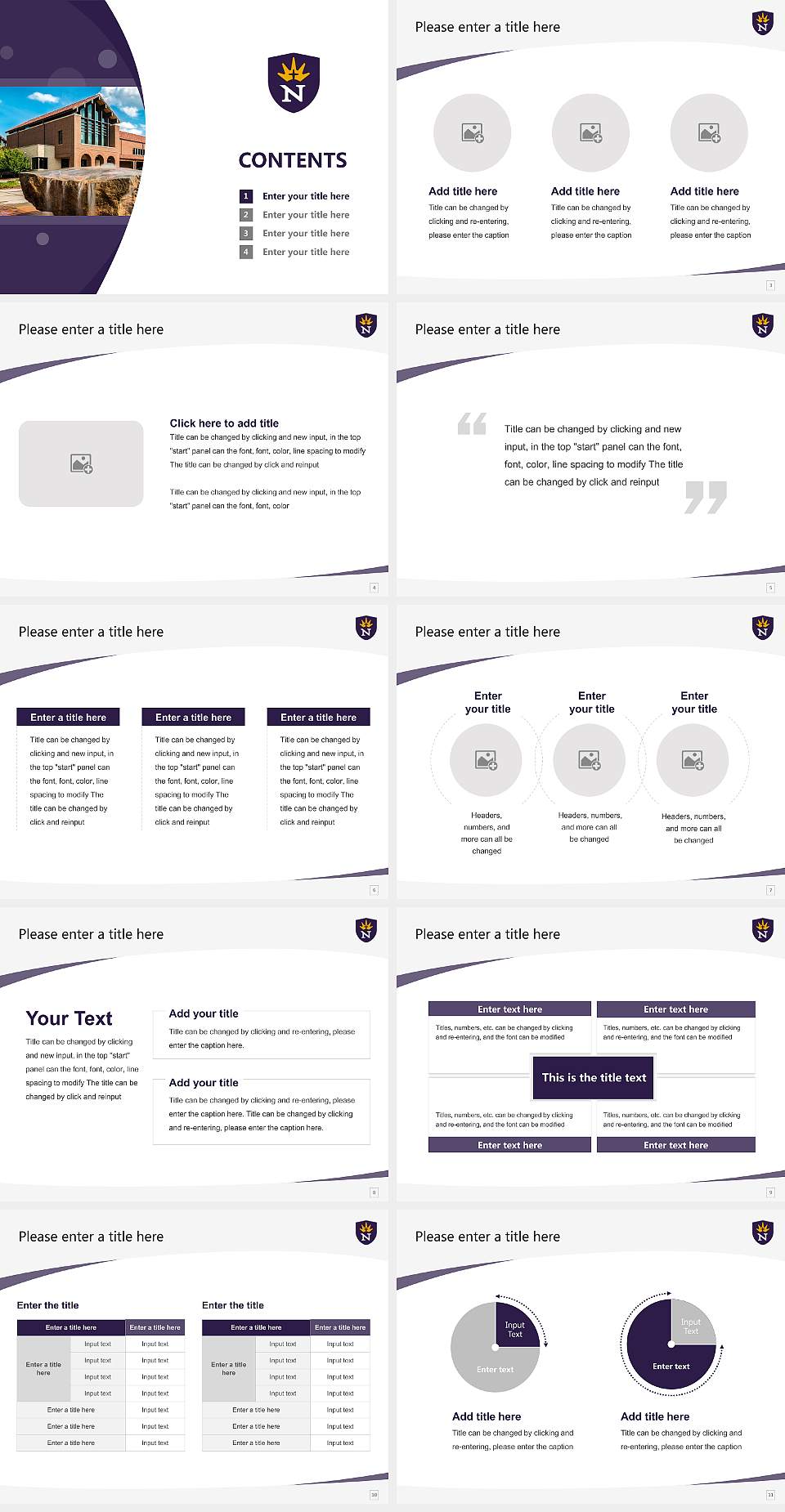 University of Northwestern-St Paul Course/Courseware Creation PPT Template4:3 ratio PPT effect preview image2