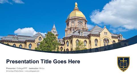 University of Notre Dame Course/Courseware Creation PPT Template