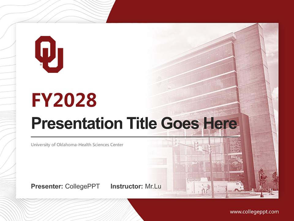 University of Oklahoma-Health Sciences Center Academic Presentation/Research Findings Report PPT Template4:3 ratio PPT effect preview image5