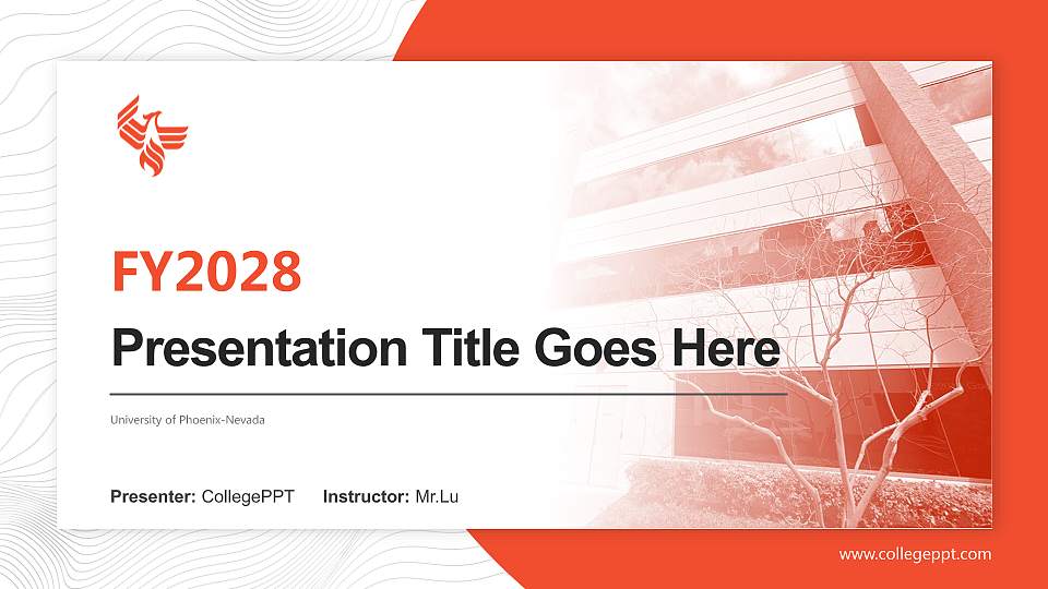 University of Phoenix-Nevada Academic Presentation/Research Findings Report PPT Template16:9 ratio PPT effect preview image