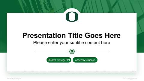 University of Oregon National Scholarship Defense PPT Template