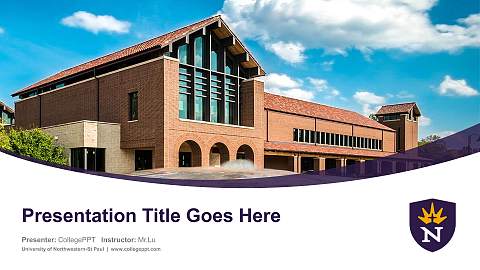 University of Northwestern-St Paul Course/Courseware Creation PPT Template