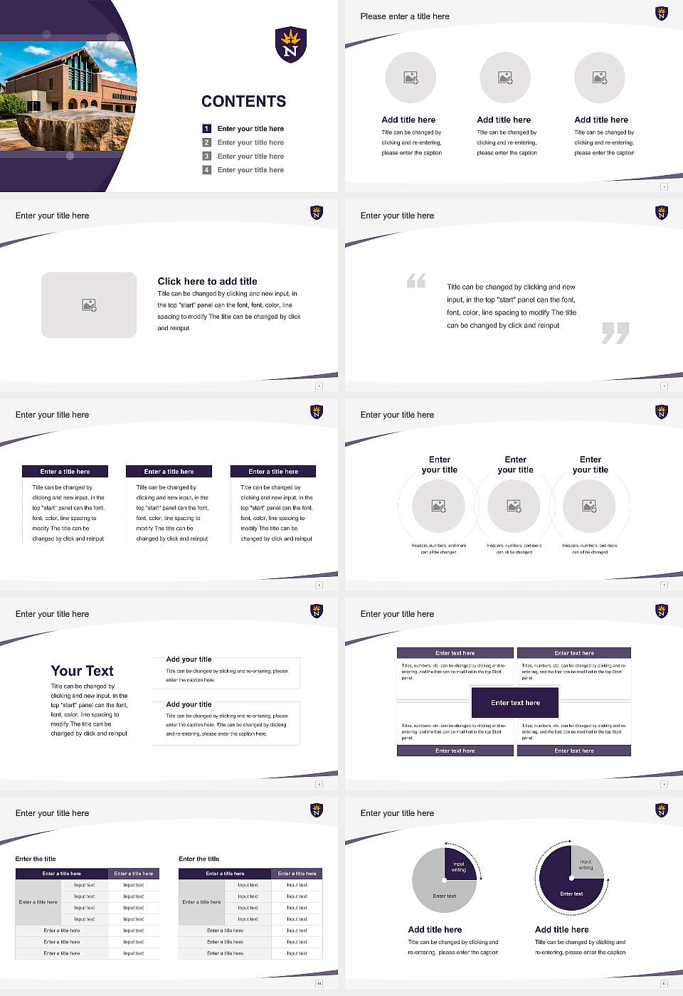 University of Northwestern-St Paul Course/Courseware Creation PPT Template16:9 ratio PPT effect preview image2