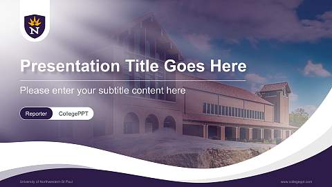 University of Northwestern-St Paul Lecture Sharing and Networking Event PPT Template