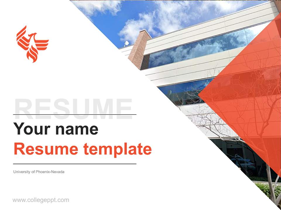 University of Phoenix-Nevada Resume PPT Template4:3 ratio PPT effect preview image5
