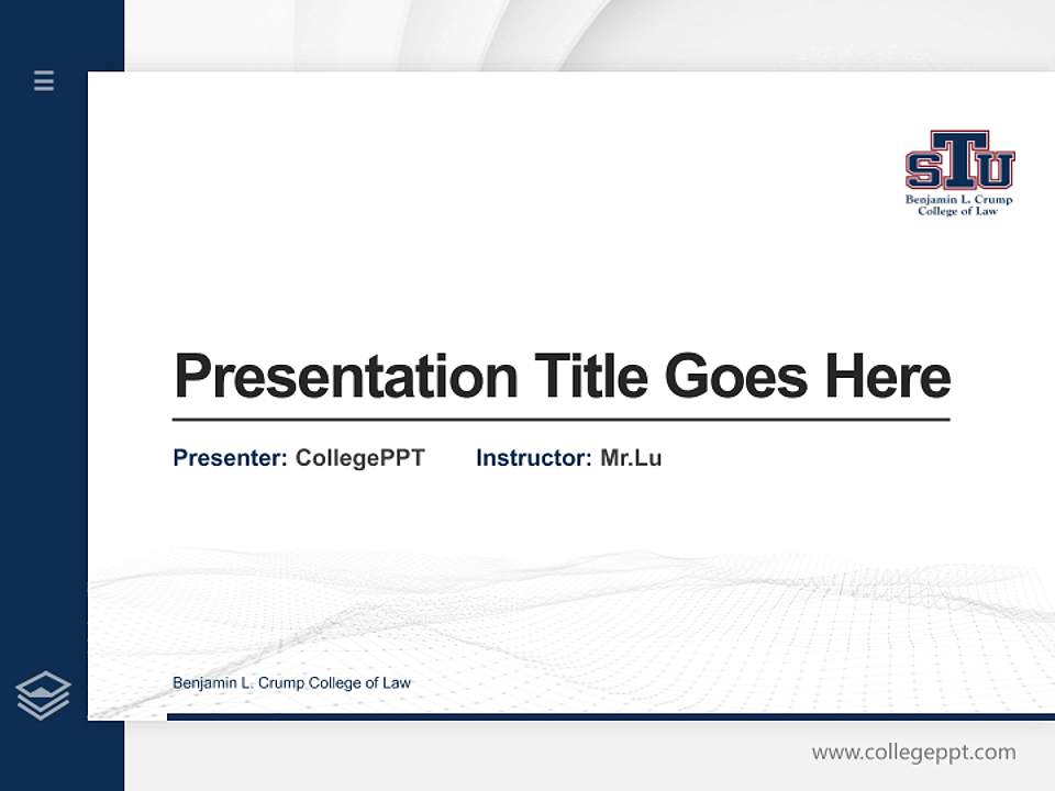 Benjamin L. Crump College of Law Thesis Proposal/Graduation Defense PPT Template4:3 ratio PPT effect preview image5