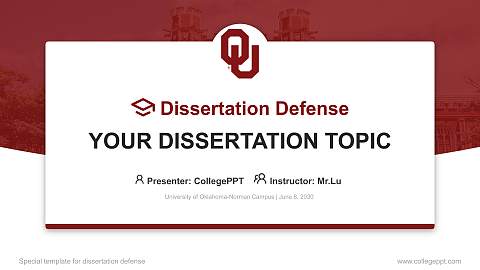 University of Oklahoma-Norman Campus Graduation Thesis Defense PPT Template