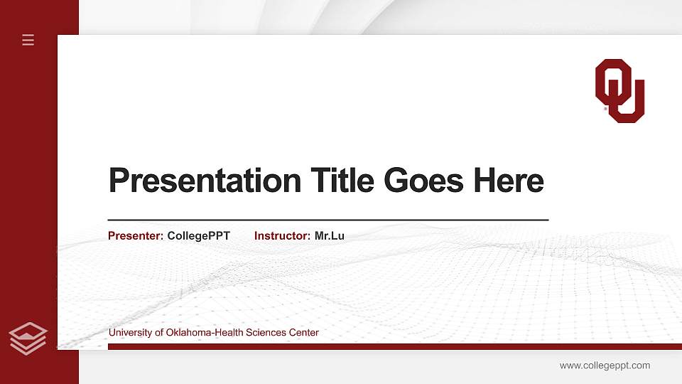University of Oklahoma-Health Sciences Center Thesis Proposal/Graduation Defense PPT Template16:9 ratio PPT effect preview image