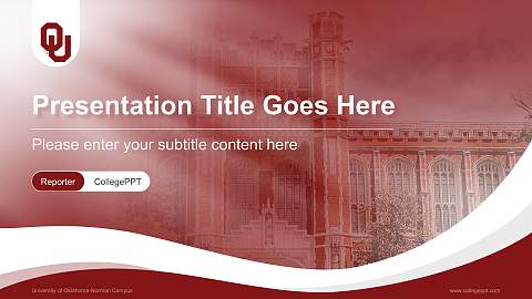 University of Oklahoma-Norman Campus Lecture Sharing and Networking Event PPT Template
