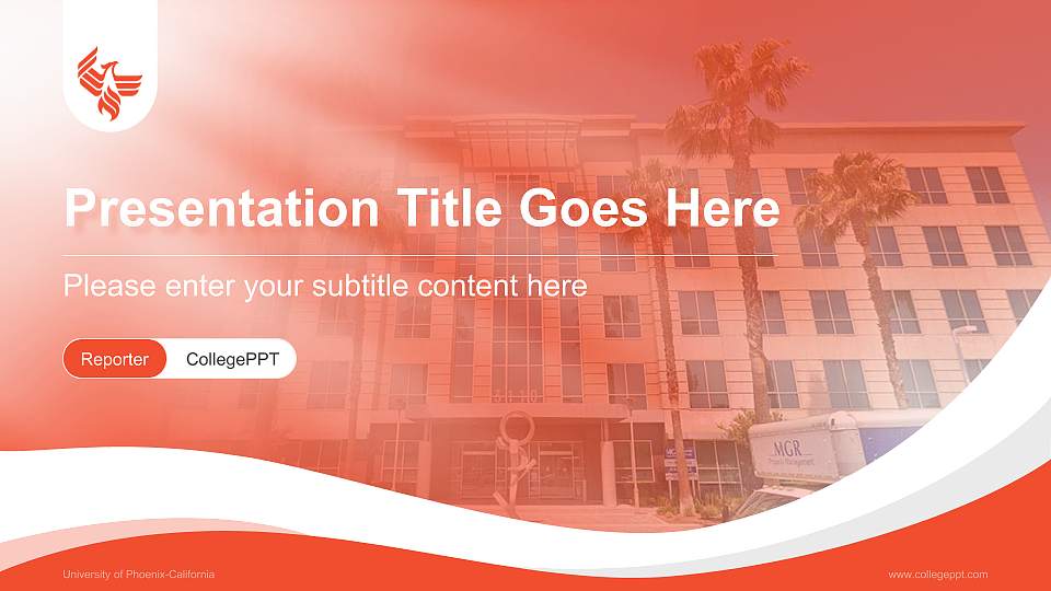 University of Phoenix-California Lecture Sharing and Networking Event PPT Template16:9 ratio PPT effect preview image