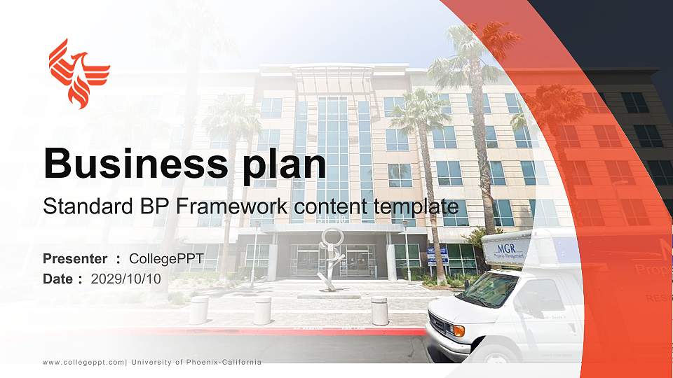 University of Phoenix-California Competition/Entrepreneurship Contest PPT Template16:9 ratio PPT effect preview image