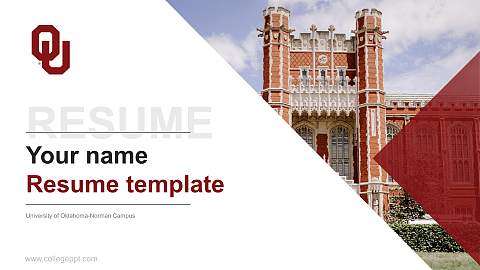 University of Oklahoma-Norman Campus Resume PPT Template