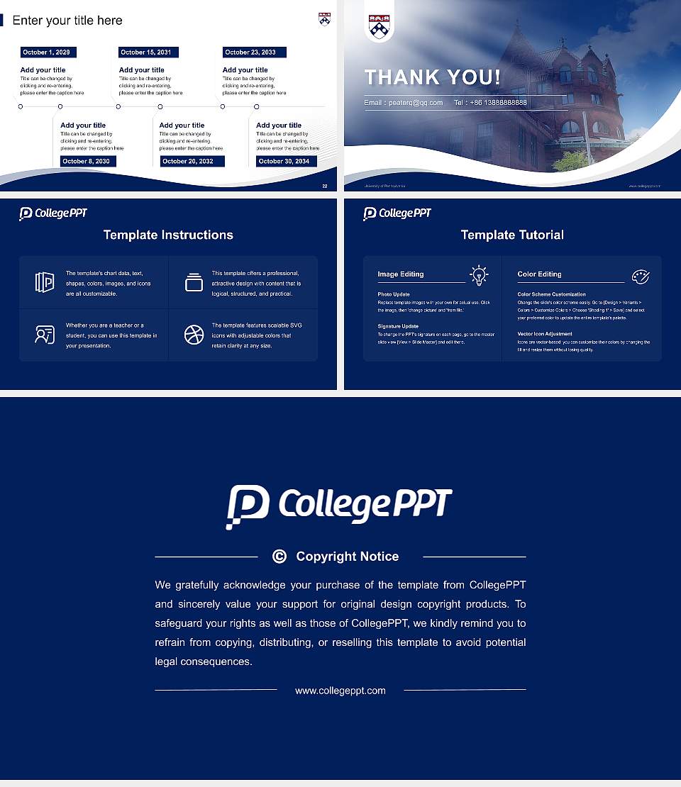 University of Pennsylvania Lecture Sharing and Networking Event PPT Template16:9 ratio PPT effect preview image4