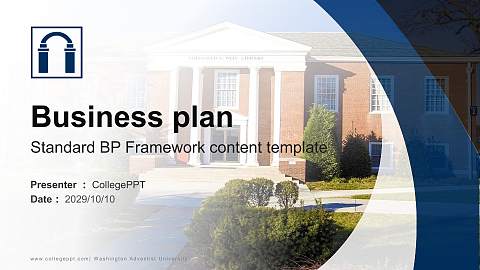 Washington Adventist University Competition/Entrepreneurship Contest PPT Template