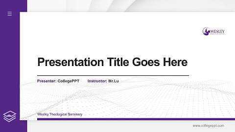 Wesley Theological Seminary Thesis Proposal/Graduation Defense PPT Template