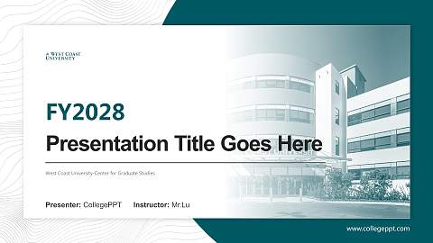 West Coast University-Center for Graduate Studies Academic Presentation/Research Findings Report PPT Template