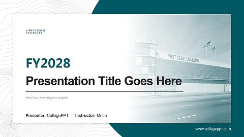 West Coast University-Los Angeles Academic Presentation/Research Findings Report PPT Template