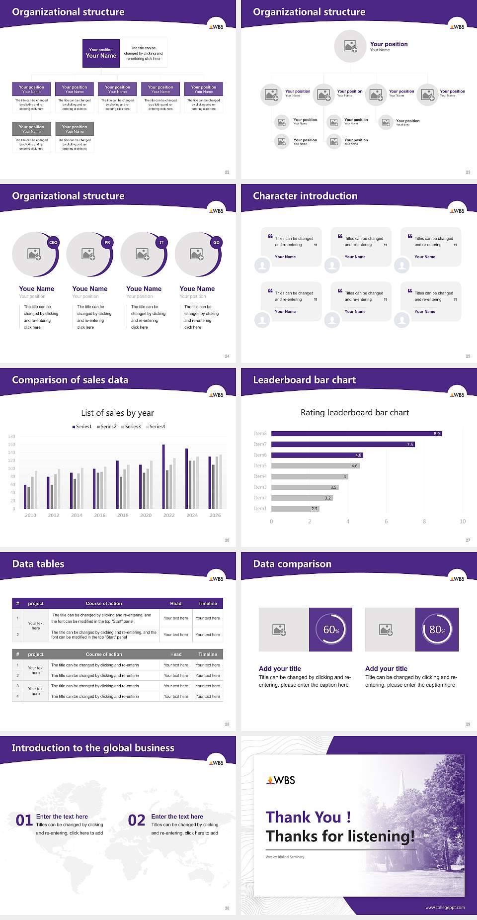 Wesley Biblical Seminary Academic Presentation/Research Findings Report PPT Template4:3 ratio PPT effect preview image4