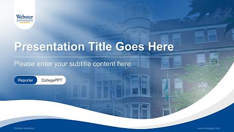 Webster University Lecture Sharing and Networking Event PPT Template