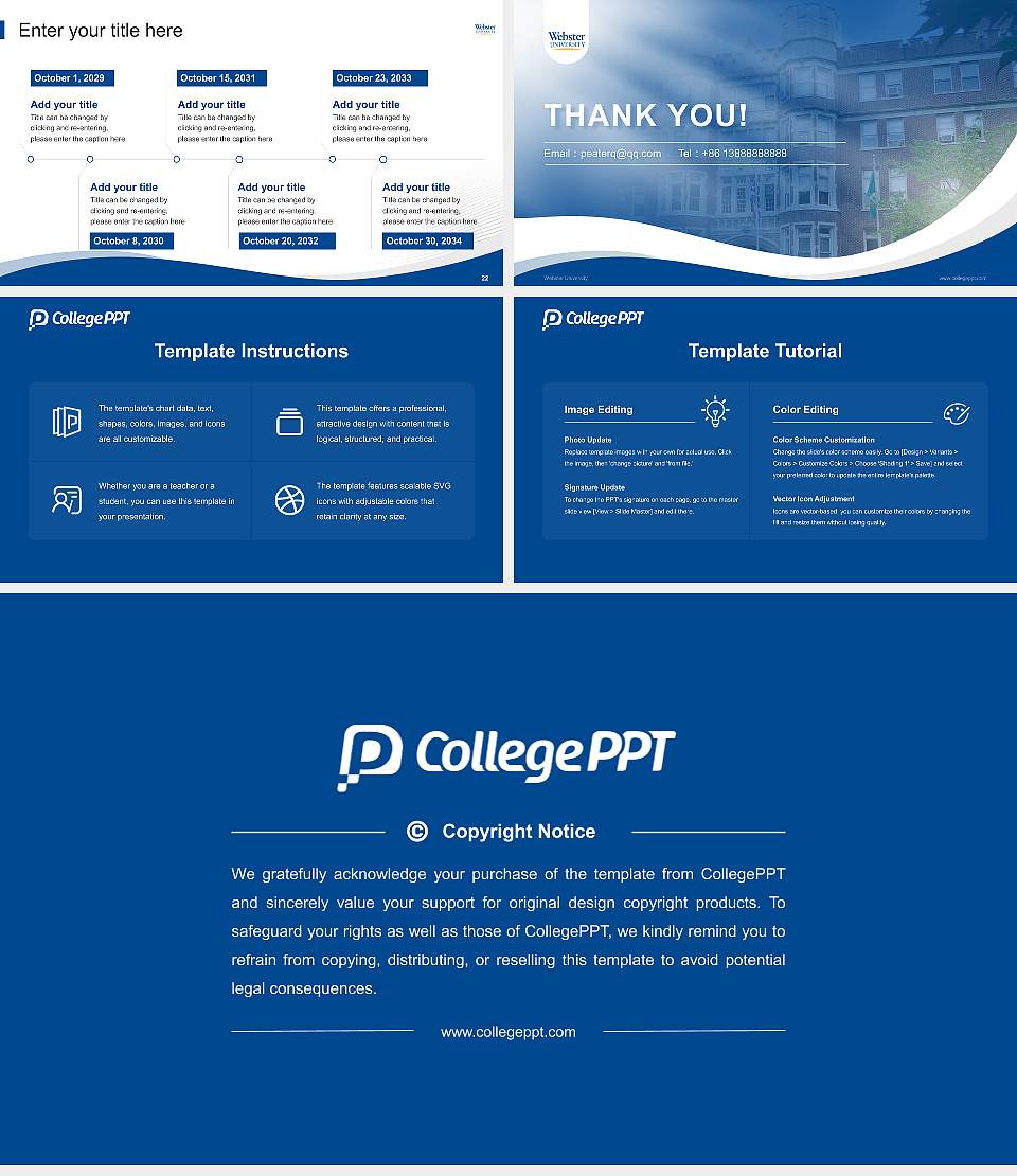 Webster University Lecture Sharing and Networking Event PPT Template16:9 ratio PPT effect preview image4