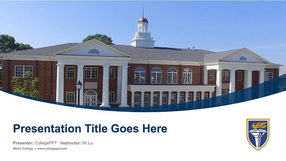 Welch College Course/Courseware Creation PPT Template16:9 ratio PPT effect preview image