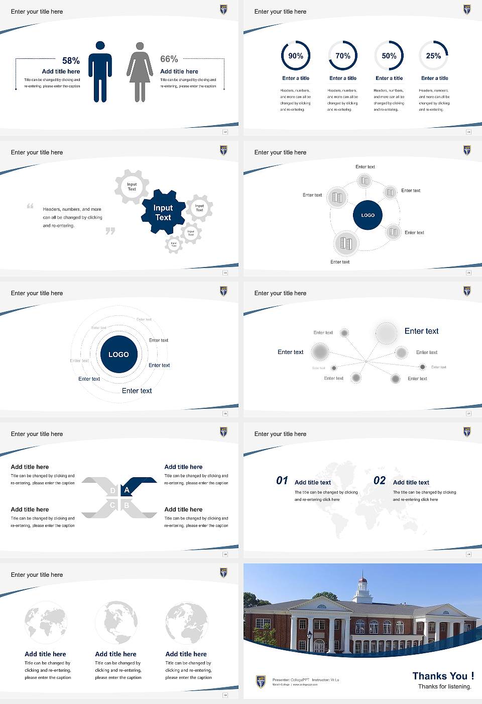 Welch College Course/Courseware Creation PPT Template16:9 ratio PPT effect preview image4