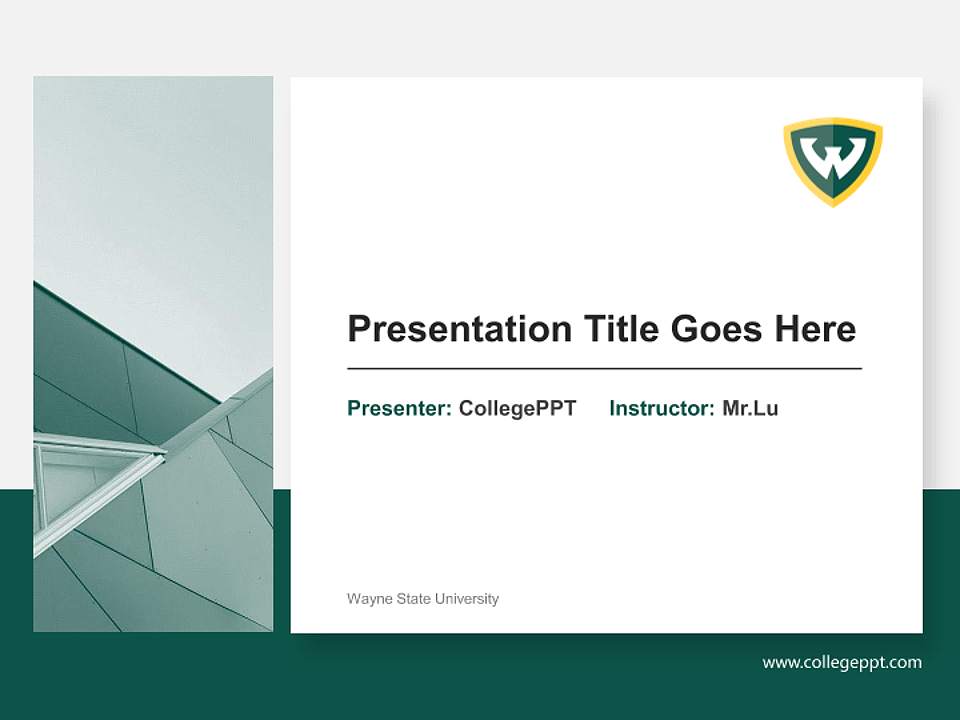 Wayne State University General Purpose PPT Template4:3 ratio PPT effect preview image6