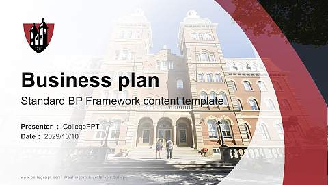 Washington & Jefferson College Competition/Entrepreneurship Contest PPT Template