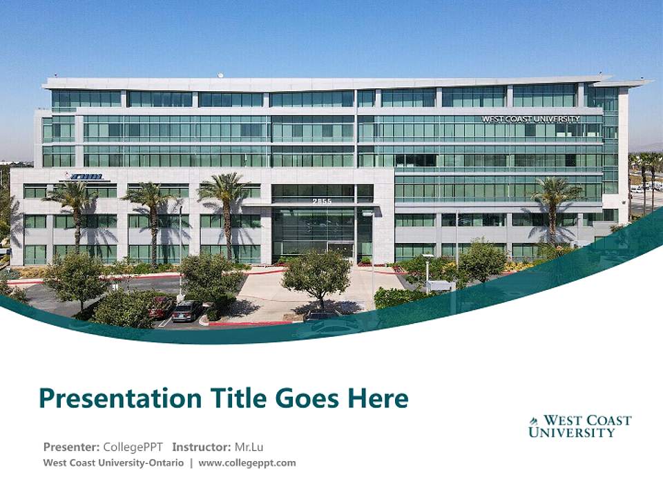 West Coast University-Ontario Course/Courseware Creation PPT Template4:3 ratio PPT effect preview image5