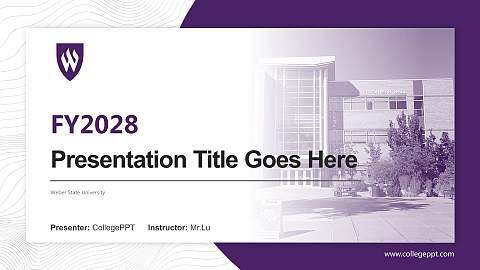 Weber State University Academic Presentation/Research Findings Report PPT Template