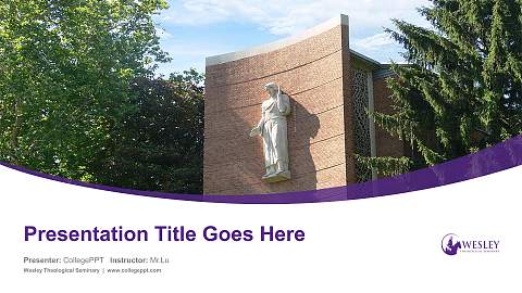 Wesley Theological Seminary Course/Courseware Creation PPT Template